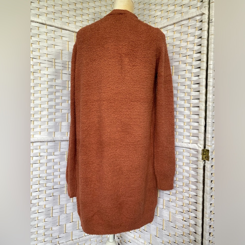NWT Hem & Thread Cloud Brushed Luxe Soft Cardigan Beautiful Rust Color - Picture 7 of 15